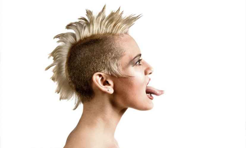 punk girl with mohawk